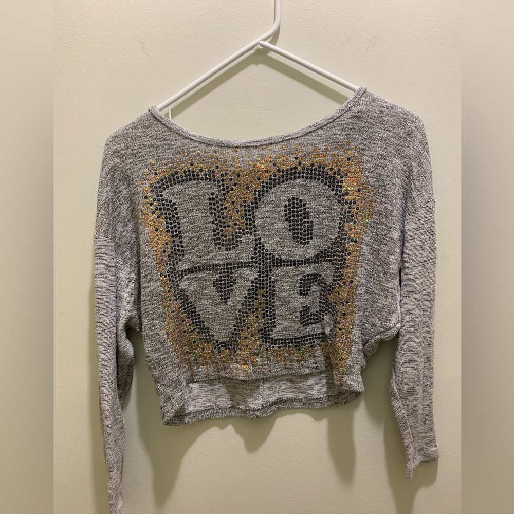 Classic Grey Crop Top Sweater